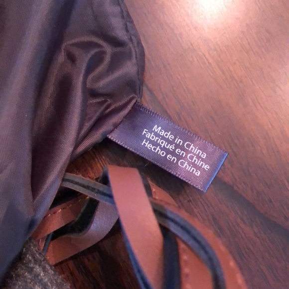 Wool look & faux leather braided shoulder straps and tassel large tote bag - Picture 4 of 10